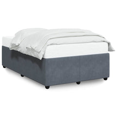 Bed Frame without Mattress Velvet Dark grey 4FT6 Double