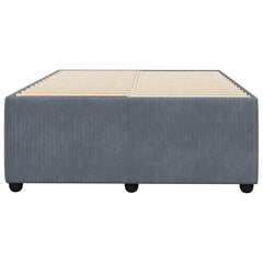 Bed Frame without Mattress Velvet Dark grey 4FT6 Double