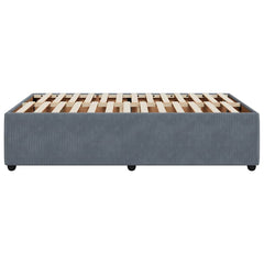 Bed Frame without Mattress Velvet Dark grey 4FT6 Double