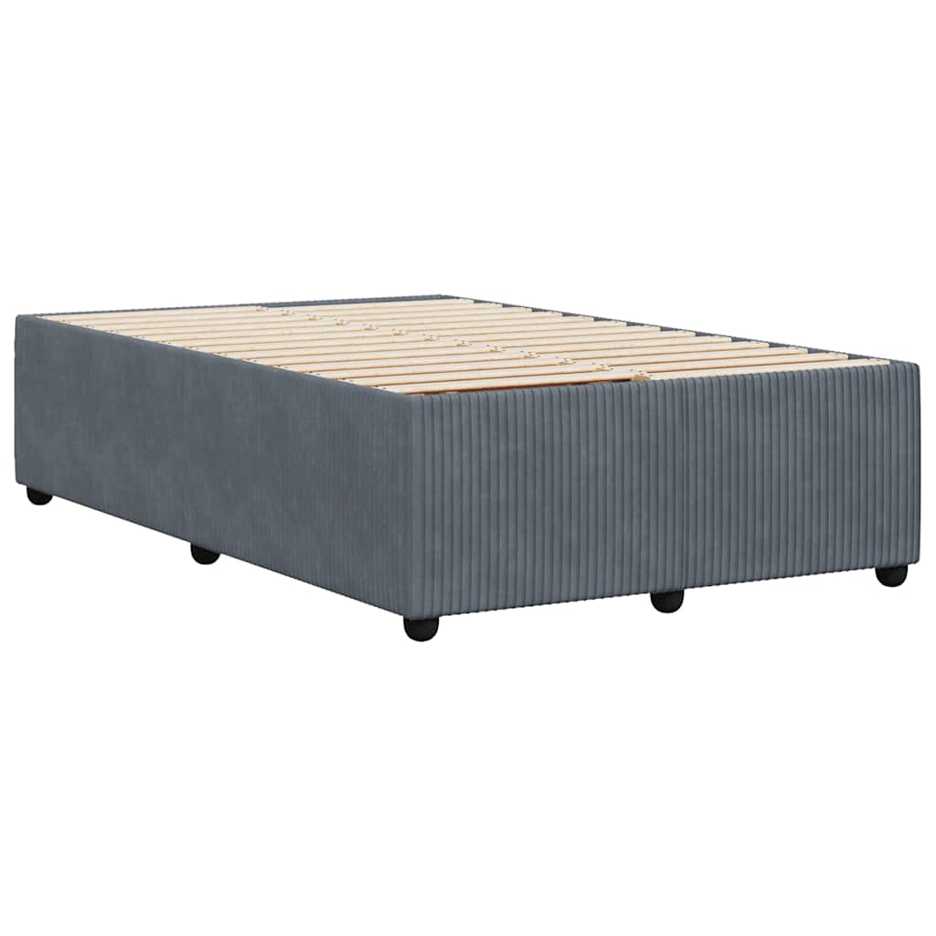 Bed Frame without Mattress Velvet Dark grey 4FT6 Double