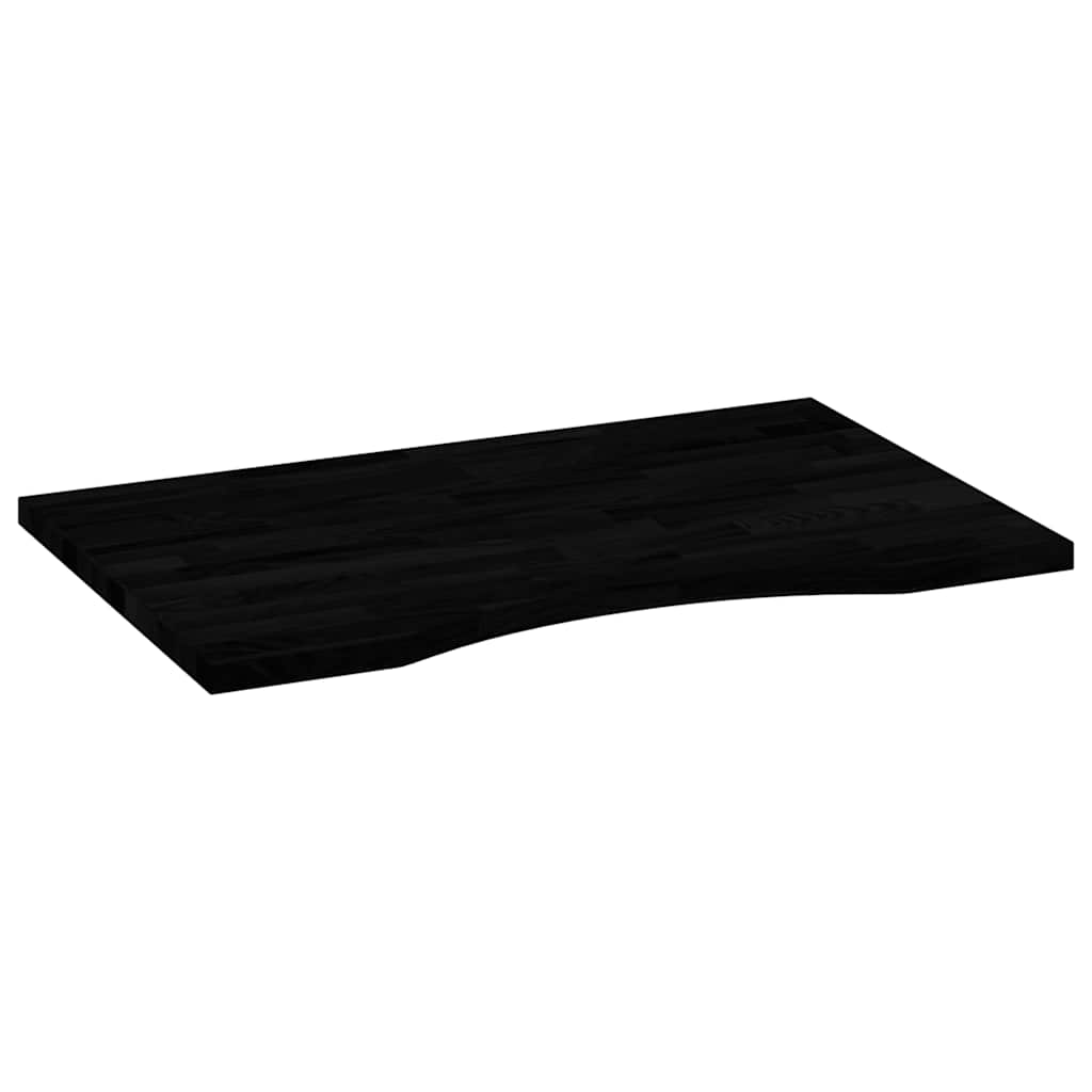 vidaXL Desk Top Dark Brown 80x60x2.5 cm Solid Wood Oak Rectangular 4