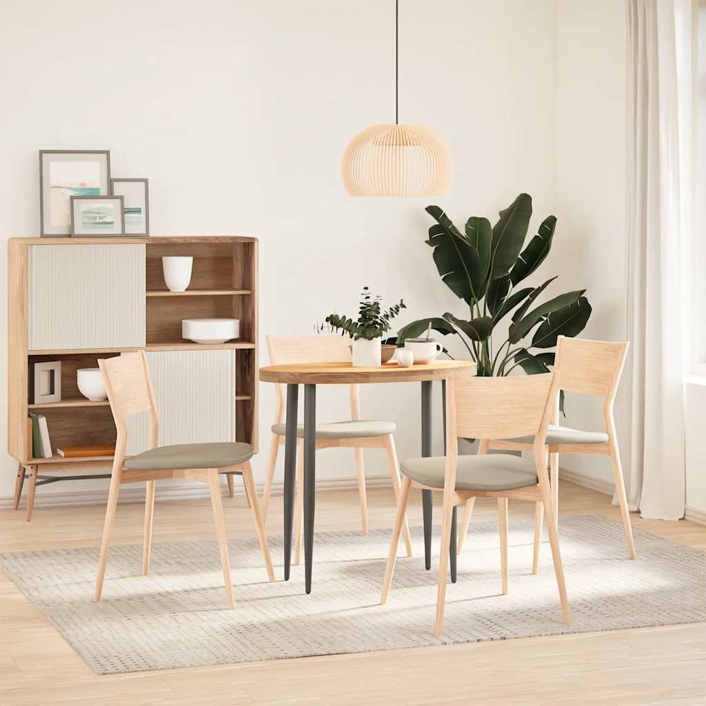 vidaXL Table Top 80x40x4 cm Solid Wood Oak Oval 3