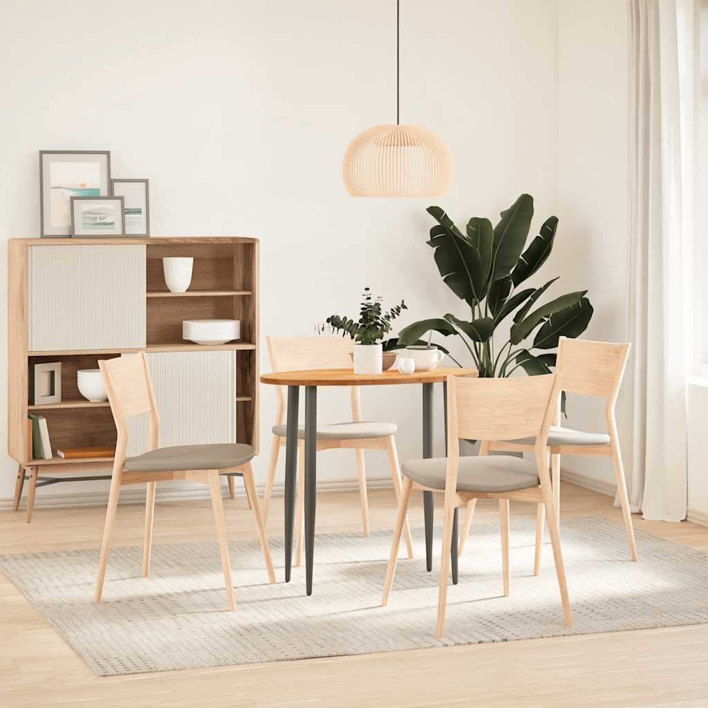 vidaXL Table Top Light Brown 80x40x2 cm Solid Wood Oak Oval 3