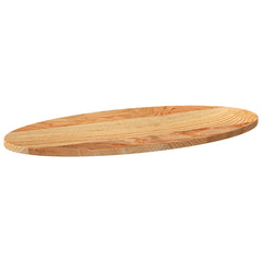 vidaXL Table Top Light Brown 80x40x2 cm Solid Wood Oak Oval 4