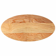 vidaXL Table Top Light Brown 100x50x2 cm Solid Wood Oak Oval 2