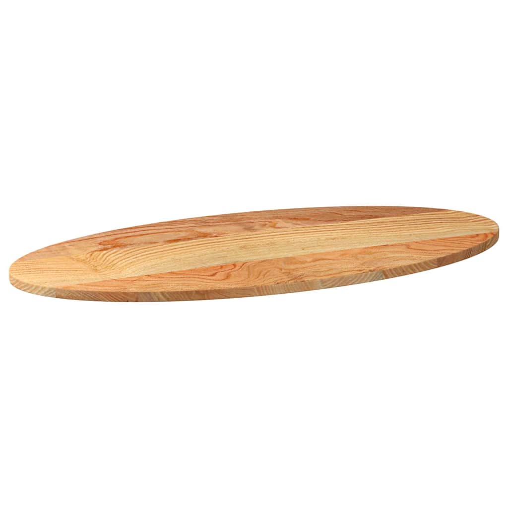 vidaXL Table Top Light Brown 100x50x2 cm Solid Wood Oak Oval 4