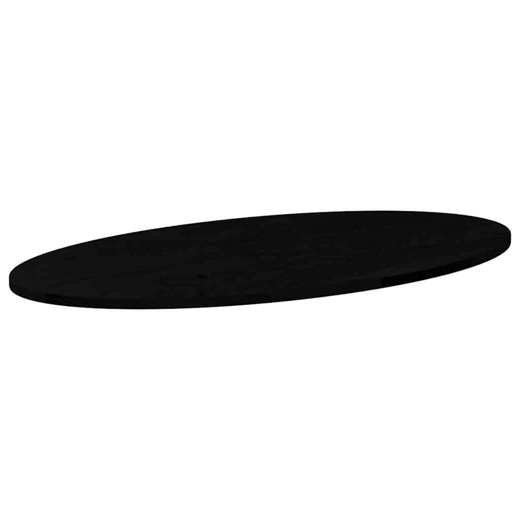 vidaXL Table Top Dark Brown 100x50x2 cm Solid Wood Oak Oval 4