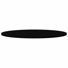 vidaXL Table Top Dark Brown 100x50x2 cm Solid Wood Oak Oval 5