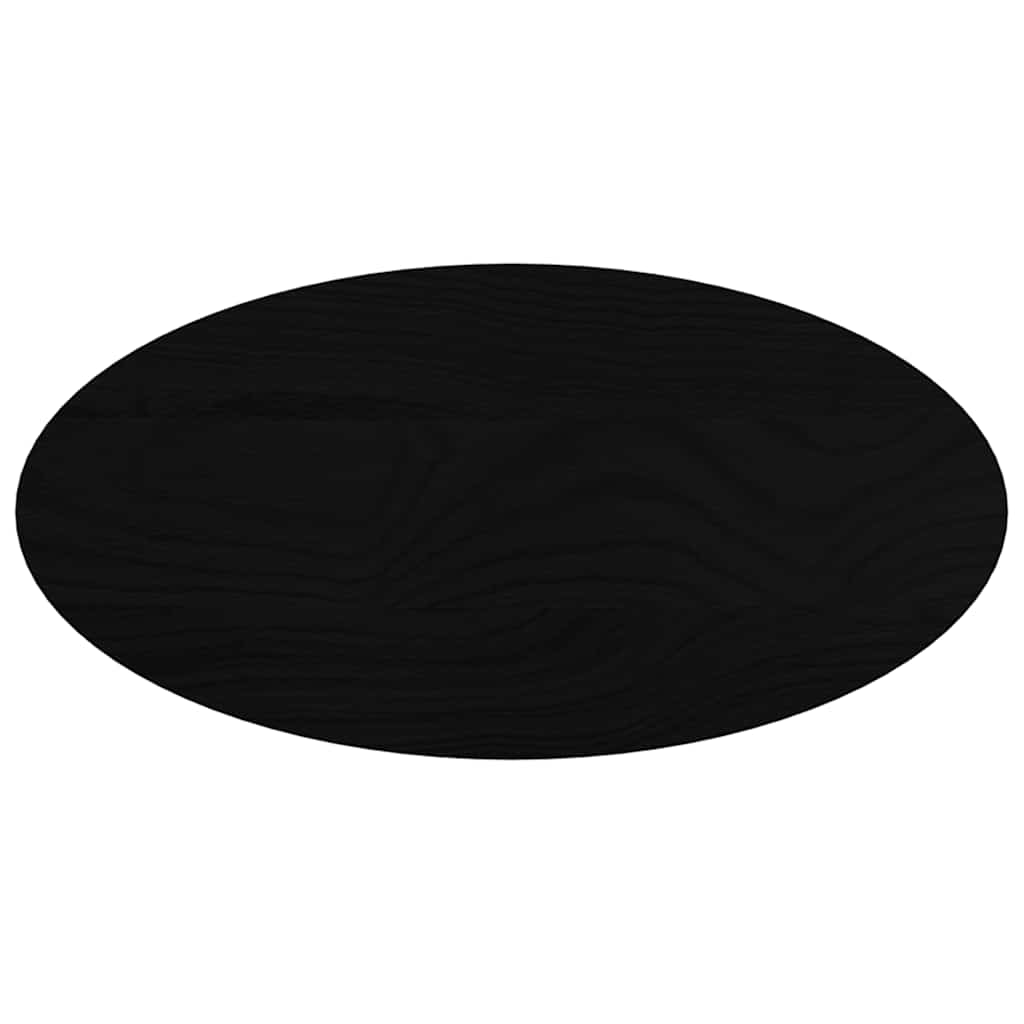 vidaXL Table Top Dark Brown 80x40x4 cm Solid Wood Oak Oval 2