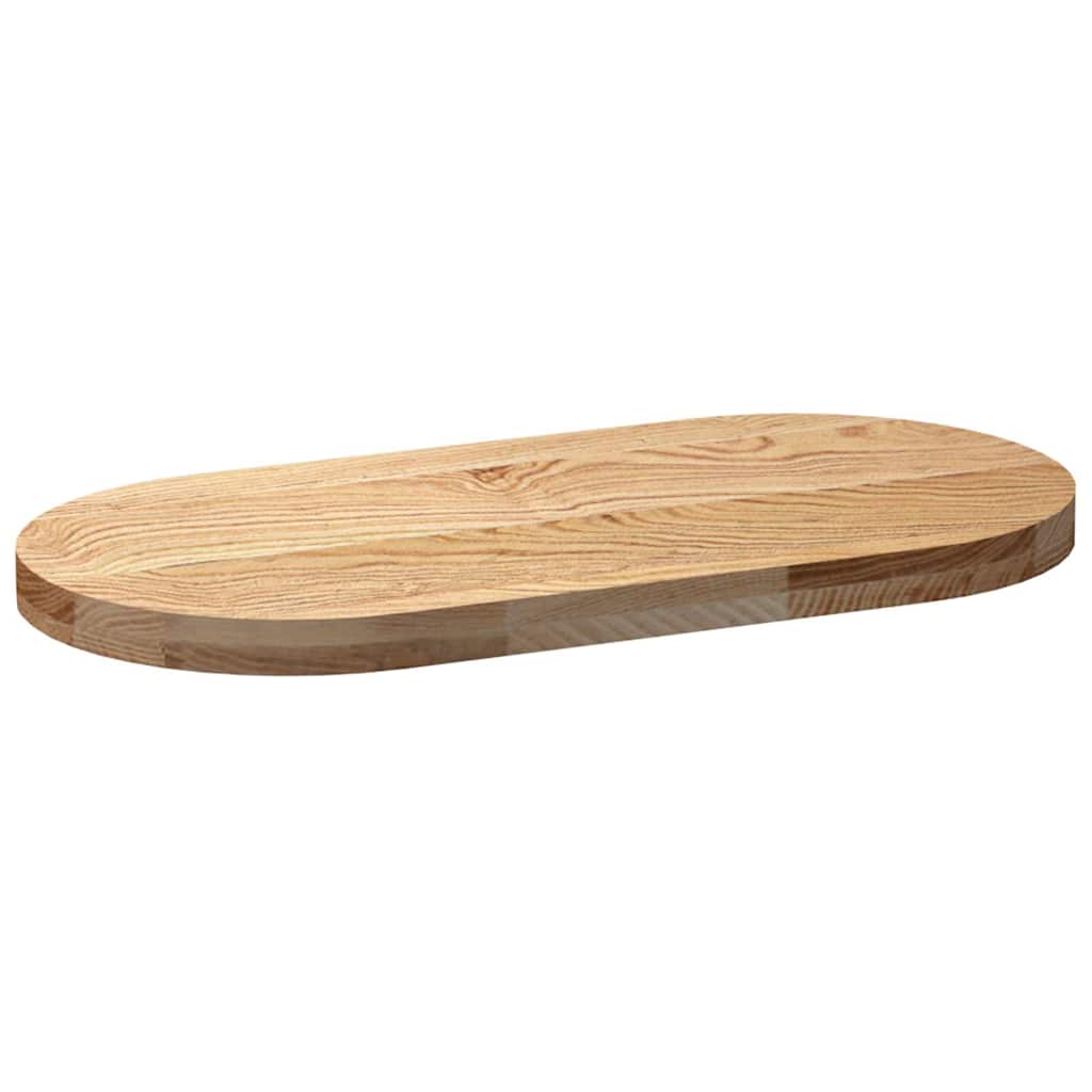 vidaXL Table Top 80x40x4 cm Solid Wood Oak Oval 4