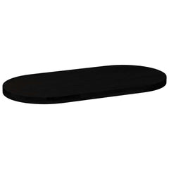 vidaXL Table Top Dark Brown 100x50x4 cm Solid Wood Oak Oval 4