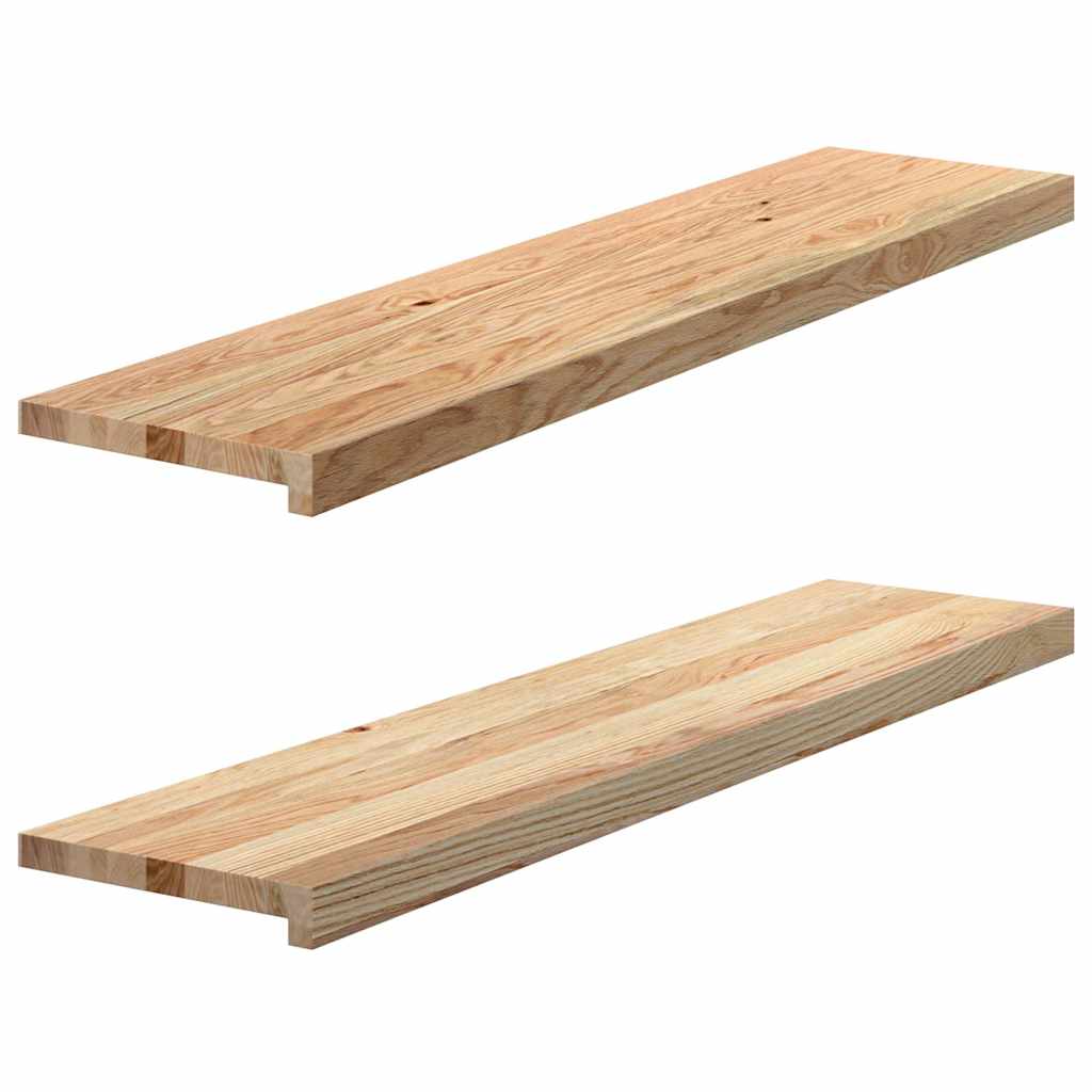 vidaXL Window Sills 2 pcs Untreated 110x25x2 cm Solid Wood Oak 1