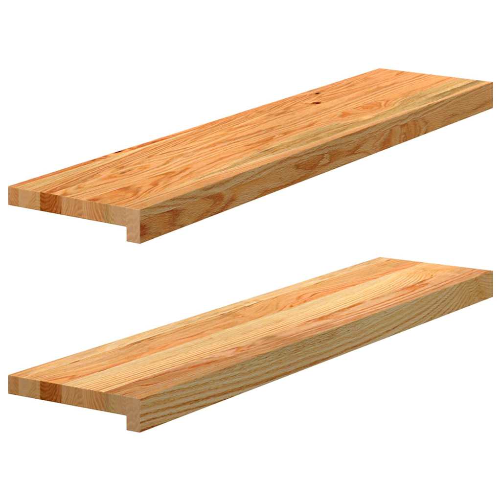 vidaXL Window Sills 2 pcs Light Brown 90x20x2 cm Solid Wood Oak 1
