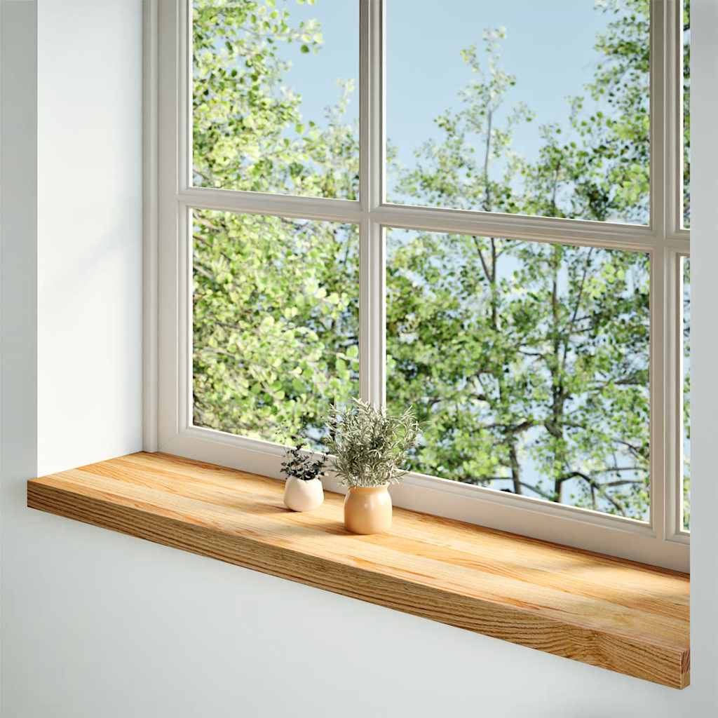 vidaXL Window Sills 2 pcs Light Brown 100x25x2 cm Solid Wood Oak 2
