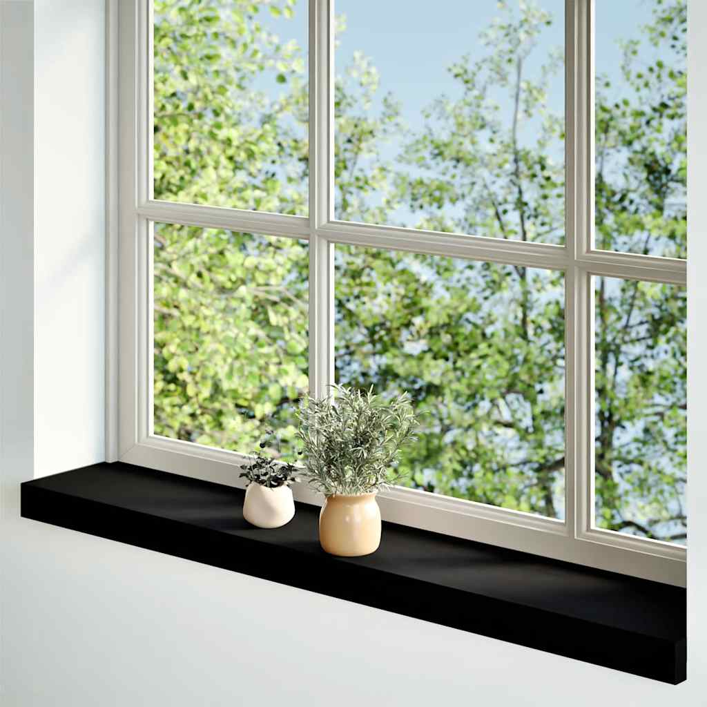 vidaXL Window Sills 2 pcs Brown Black 80x15x2 cm Solid Wood Oak 2