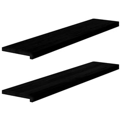 vidaXL Window Sills 2 pcs Brown Black 120x30x2 cm Solid Wood Oak 2
