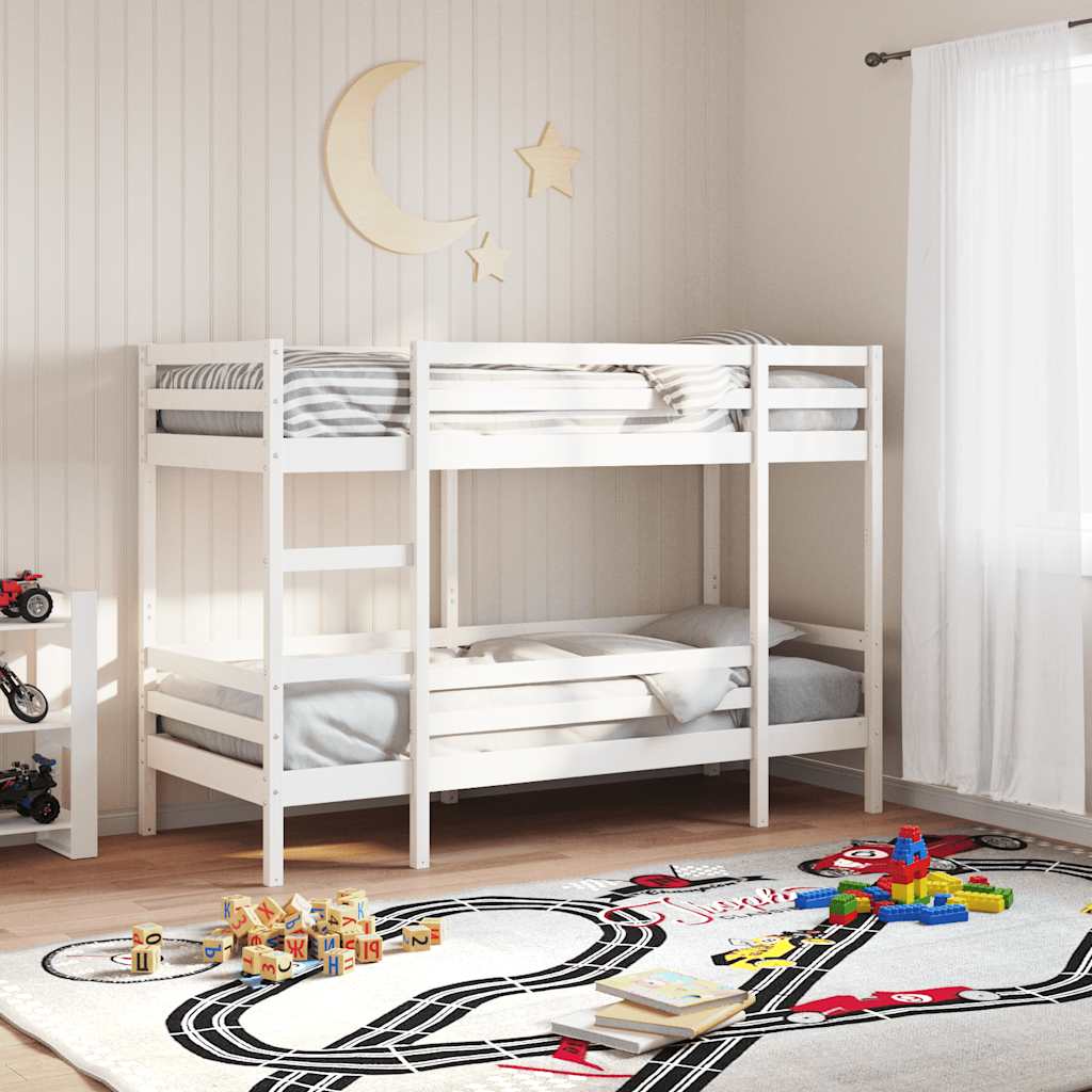 Bunk Bed without Mattress Solid Wood Pine White 90 cm 200 cm