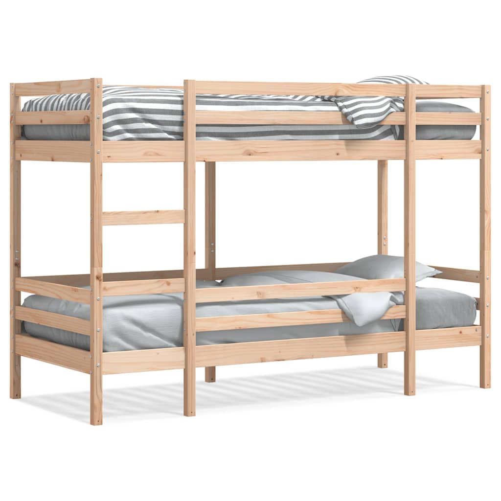 Bunk Bed without Mattress Solid Wood Pine Natural 90 cm 190 cm
