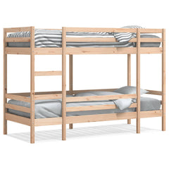 Bunk Bed without Mattress Solid Wood Pine Natural 90 cm 190 cm