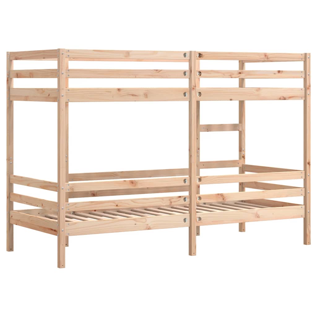 Bunk Bed without Mattress Solid Wood Pine Natural 90 cm 190 cm
