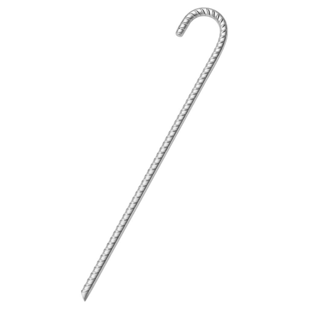 vidaXL Tent Pegs 12 pcs 41.5 cm Ø12 mm Galvanised Steel 2