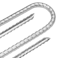 vidaXL Tent Pegs 6 pcs U-shaped 41.5 cm Ø12 mm Galvanised Steel 4