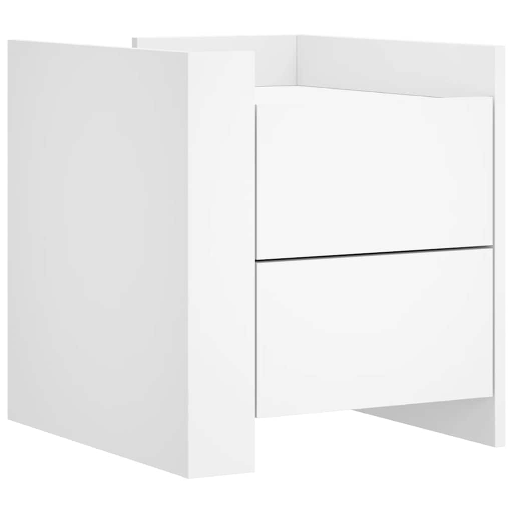 Bedside Cabinet 45x50x50 cm Engineered Wood White