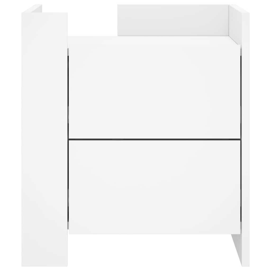 Bedside Cabinet 45x50x50 cm Engineered Wood White