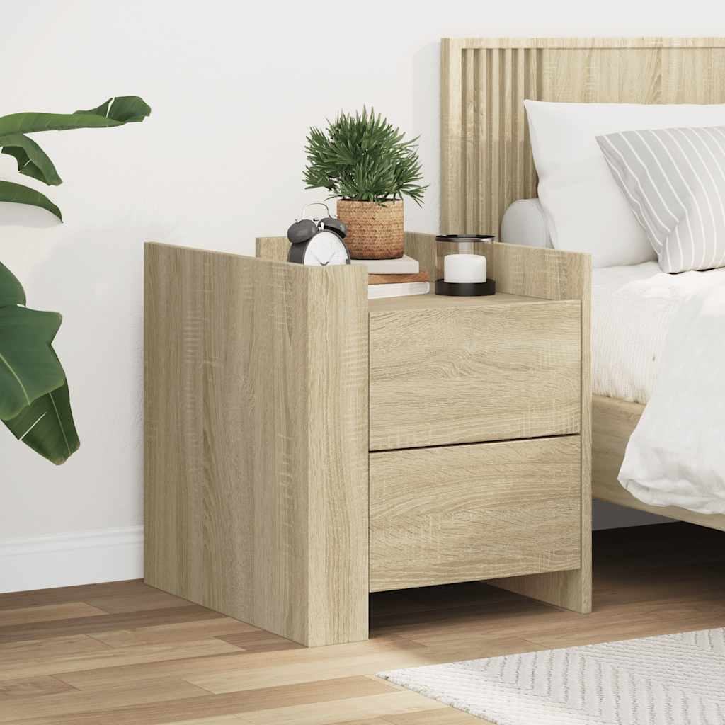 Bedside Cabinet 45x50x50 cm Engineered Wood Sonoma oak