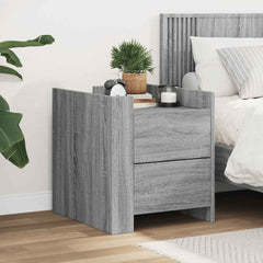 Bedside Cabinet 45x50x50 cm Engineered Wood Grey sonoma