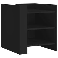vidaXL Bedside Cabinet Black 45x50x50 cm Engineered Wood 2