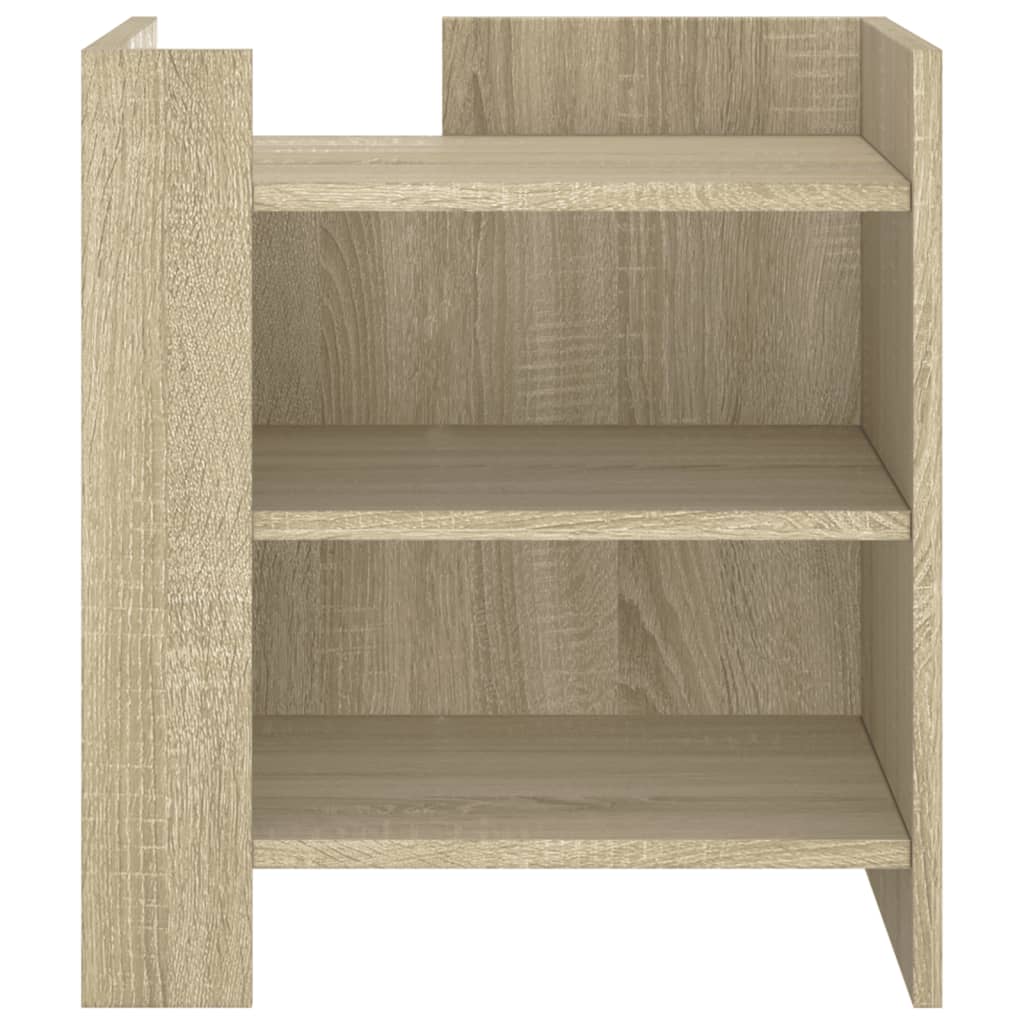 vidaXL Bedside Cabinet Sonoma Oak 45x50x50 cm Engineered Wood 4