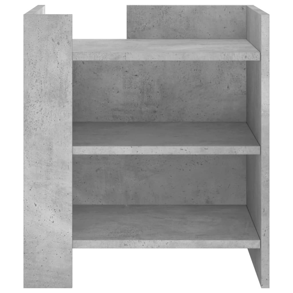 vidaXL Bedside Cabinet Concrete Grey 45x50x50 cm Engineered Wood 4