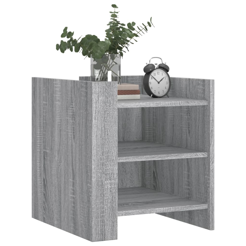 vidaXL Bedside Cabinet Grey Sonoma 45x50x50 cm Engineered Wood 3