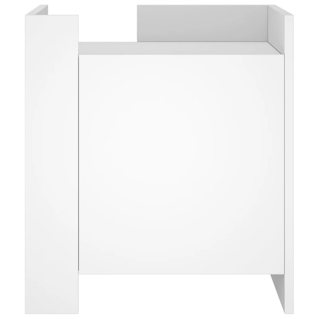 vidaXL Bedside Cabinet White 45x50x50 cm Engineered Wood 4