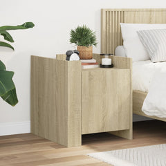 Bedside Cabinet Engineered Wood in Sonoma Oak