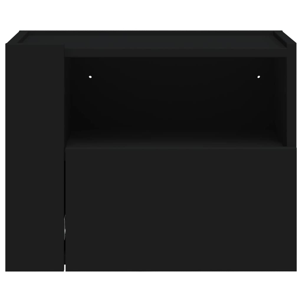 vidaXL Wall-mounted Bedside Cabinet Black 45x30x35 cm 4