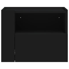 vidaXL Wall-mounted Bedside Cabinet Black 45x30x35 cm 4
