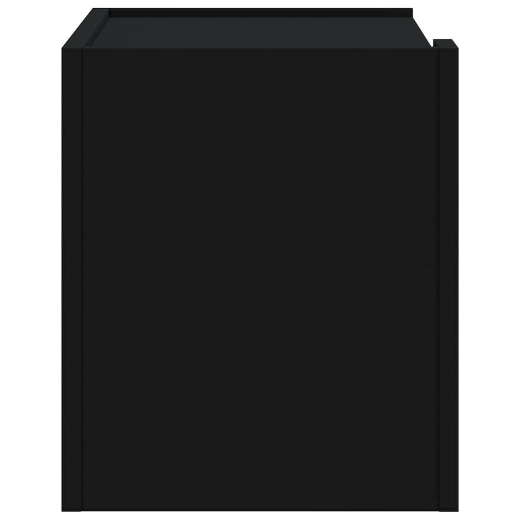 vidaXL Wall-mounted Bedside Cabinet Black 45x30x35 cm 5