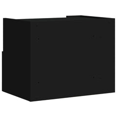 vidaXL Wall-mounted Bedside Cabinet Black 45x30x35 cm 6