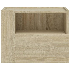 vidaXL Wall-mounted Bedside Cabinet Sonoma Oak 45x30x35 cm 4