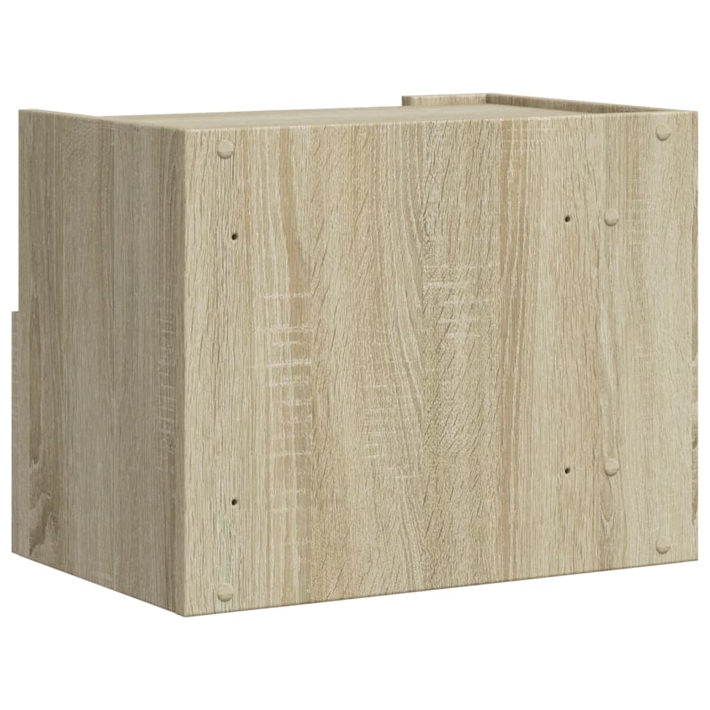 vidaXL Wall-mounted Bedside Cabinet Sonoma Oak 45x30x35 cm 6