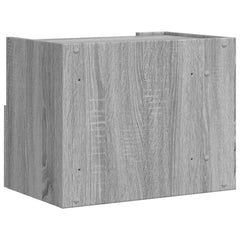 vidaXL Wall-mounted Bedside Cabinet Grey Sonoma 45x30x35 cm 6