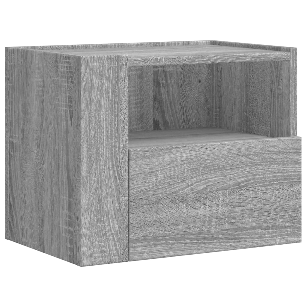 vidaXL Wall-mounted Bedside Cabinets 2 pcs Grey Sonoma 45x30x35 cm 5