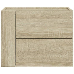 vidaXL Wall-mounted Bedside Cabinet Sonoma Oak 45x30x35 cm 4