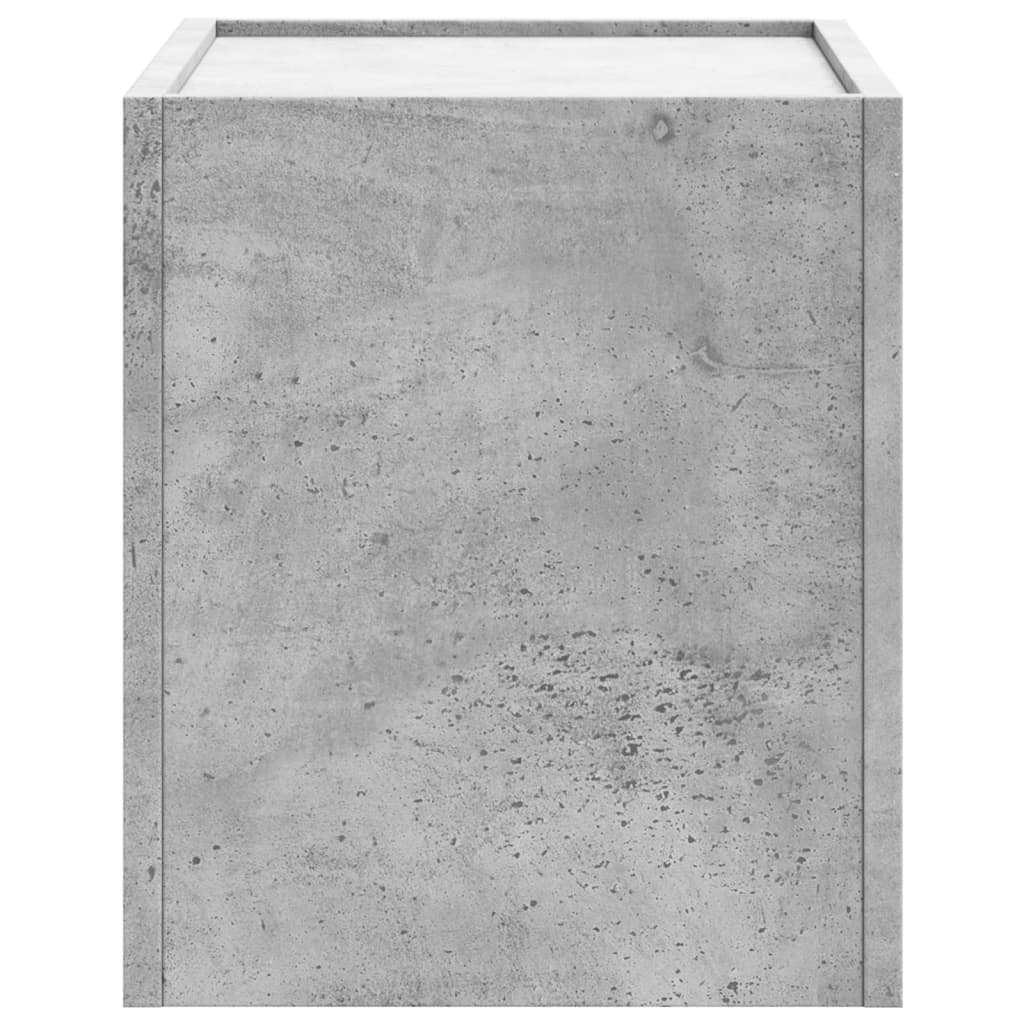 vidaXL Wall-mounted Bedside Cabinet Concrete Grey 45x30x35 cm 5