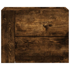 vidaXL Wall-mounted Bedside Cabinets 2 pcs Smoked Oak 45x30x35 cm 4