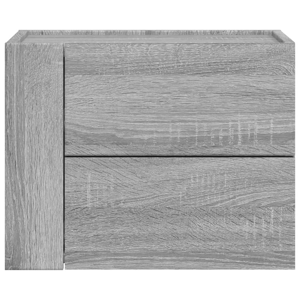 vidaXL Wall-mounted Bedside Cabinets 2 pcs Grey Sonoma 45x30x35 cm 5