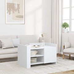 Coffee Table 80x50x50 cm Engineered Wood White 80 cm