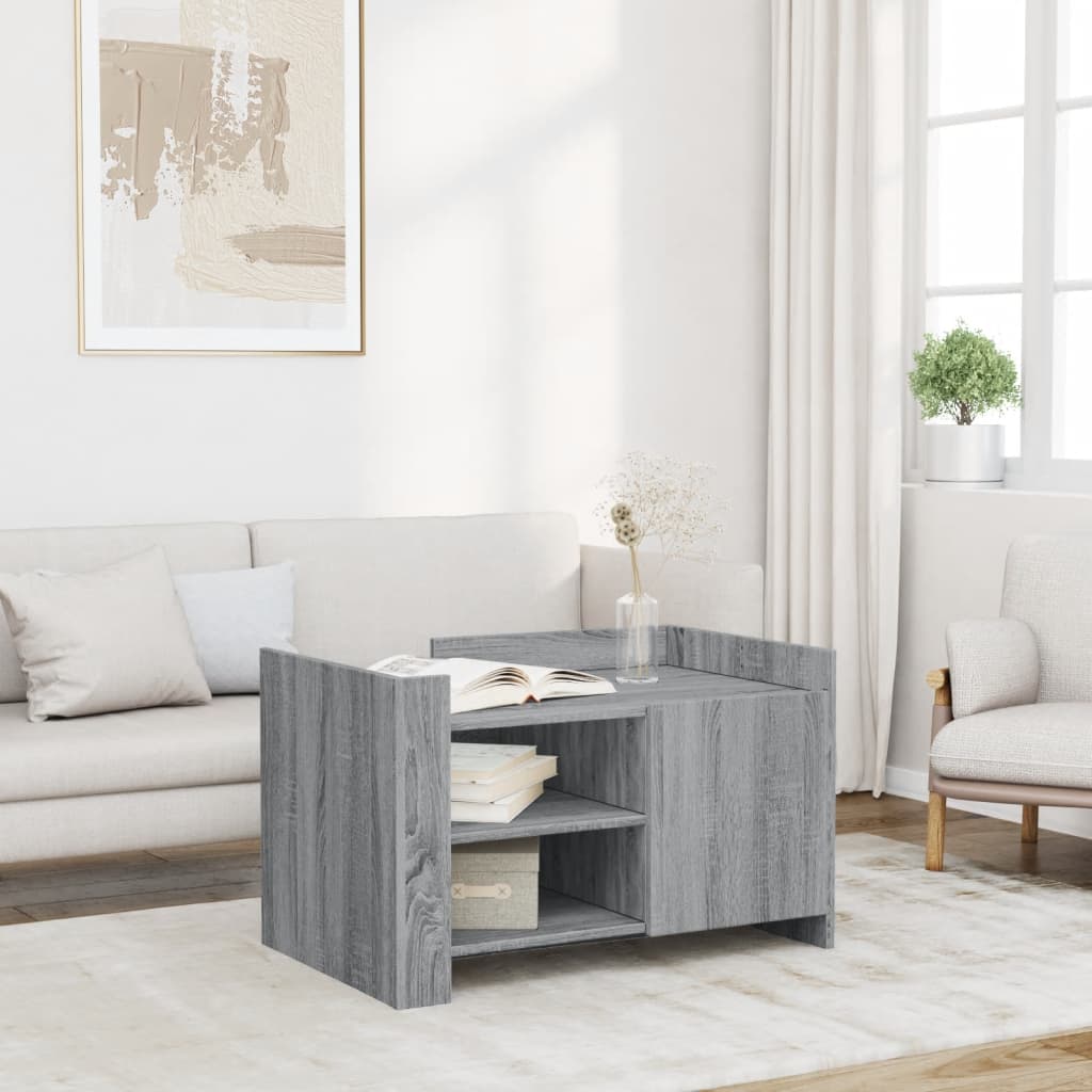 Coffee Table 80x50x50 cm Engineered Wood Grey sonoma 80 cm